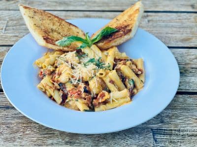 November Monthly Special- Shrimp Ziti Carbonara